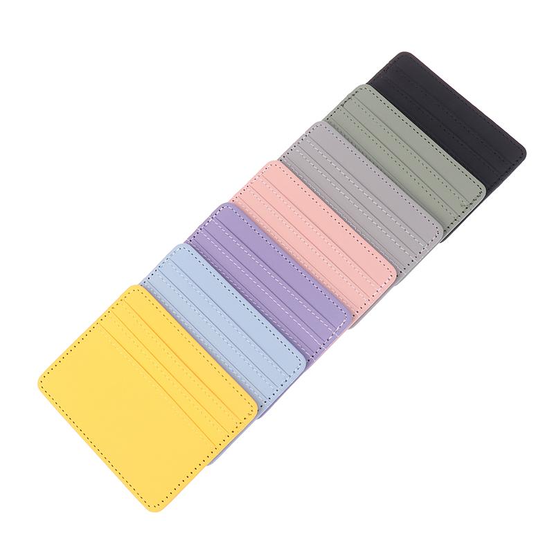 Mini Ultra-Thin Leather Wallet 4 Slots Cardholder Slim Bank Credit Card Holder Men'S Business Small Id Case For Women Purse