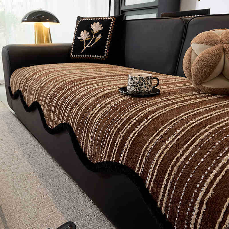 Special-Shaped Light Luxury High-End Sofa Cushion Autumn And Winter  New Non-Slip Straight-Row Sofa Special Seat Cushion Bu Chenier