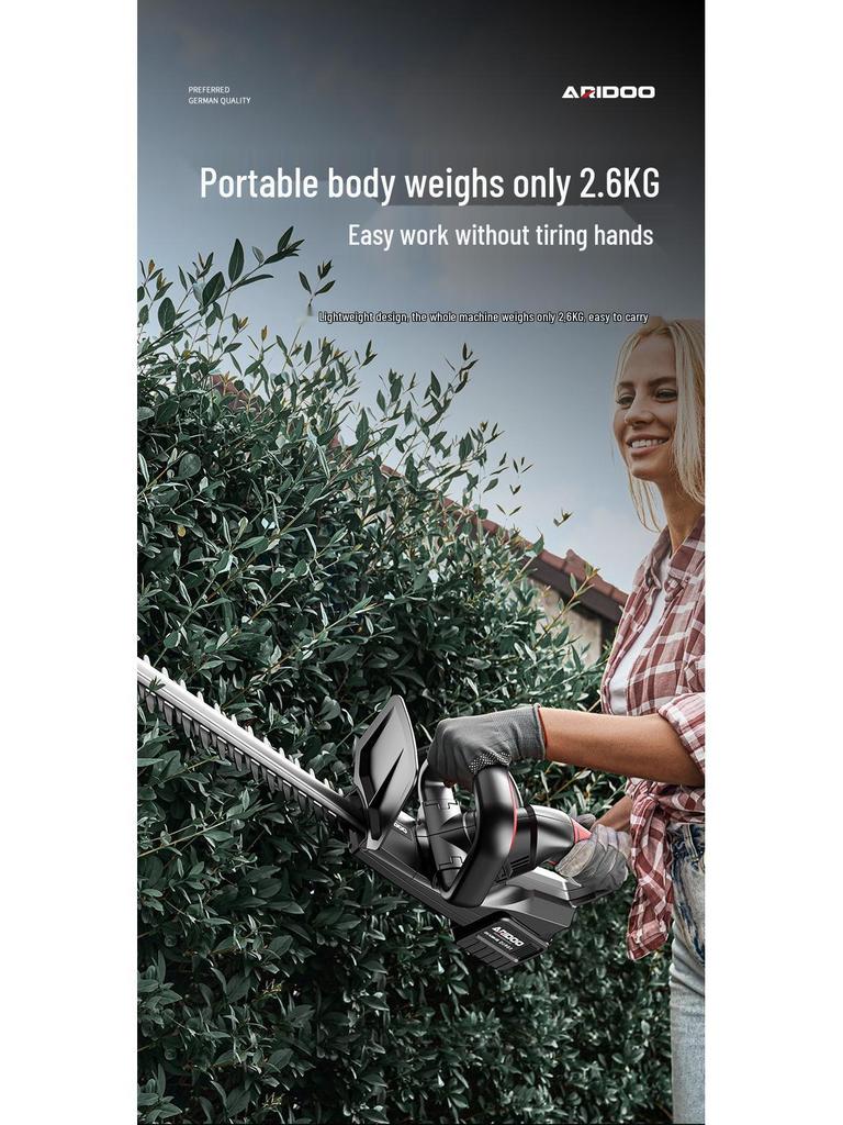 Rechargeable German Electric Hedge & Tea Tree Pruning Shears - Lithium Powered Garden Trimmer