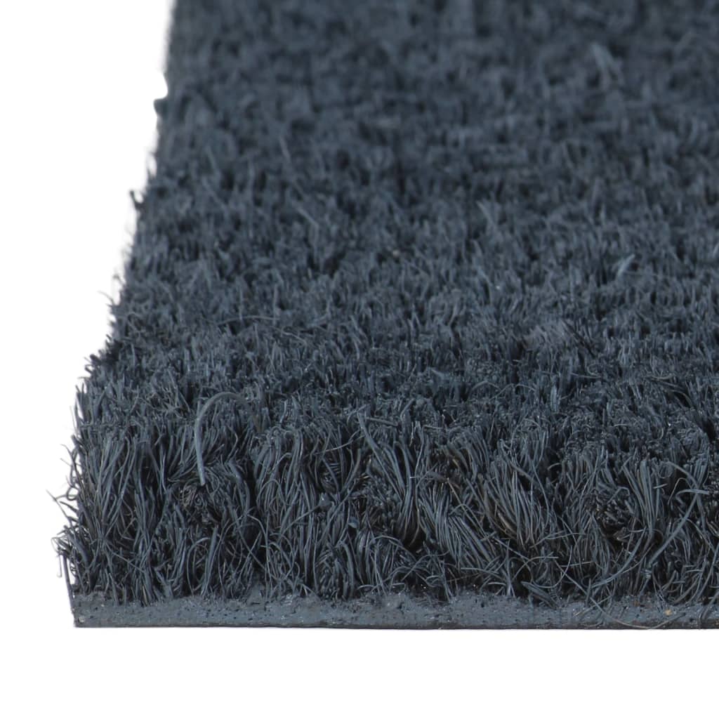 Doormat Dark Grey 65 x 100 cm Coir Fiber Tufted