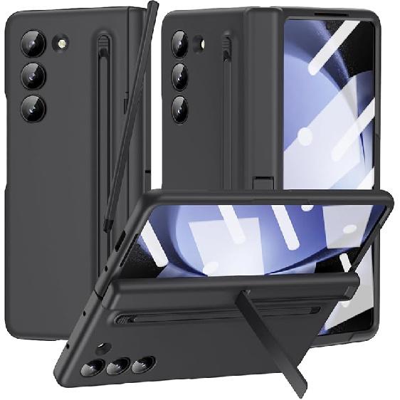 NINKI Slim Pen Case for Samsung Galaxy Z Fold 6 Case with Blue S Pen and Stylus Pen Holder & Kickstand,Hinge Case for Samsung Z Fold 6