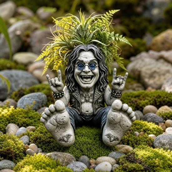 Fioriera Roccia Piede Gigante, Fioriera da Giardino Ribelle - Selvaggio e Libero, Divertente Fioriera Statua Piede Gigante, Fioriera in Resina Fantasiosa Decorazione Esterna per Patio Giardino,