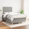 3142561 vidaXL Divan Bed with Mattress Light Grey 120x200cm Fabric