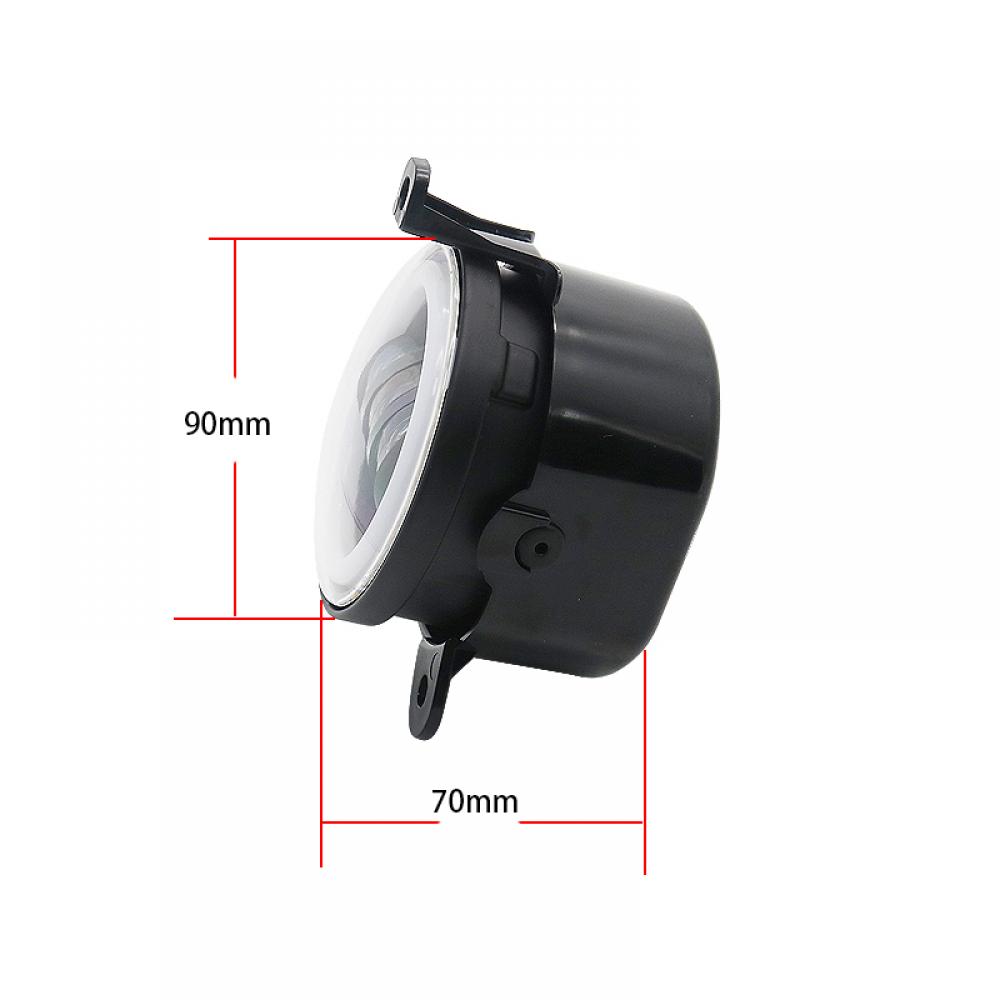 Pair 3.5inch Round Led Fog Lights Driving Light with White Amber Halo Lada Priora for Gazelle Russia Cars Fog Lamp