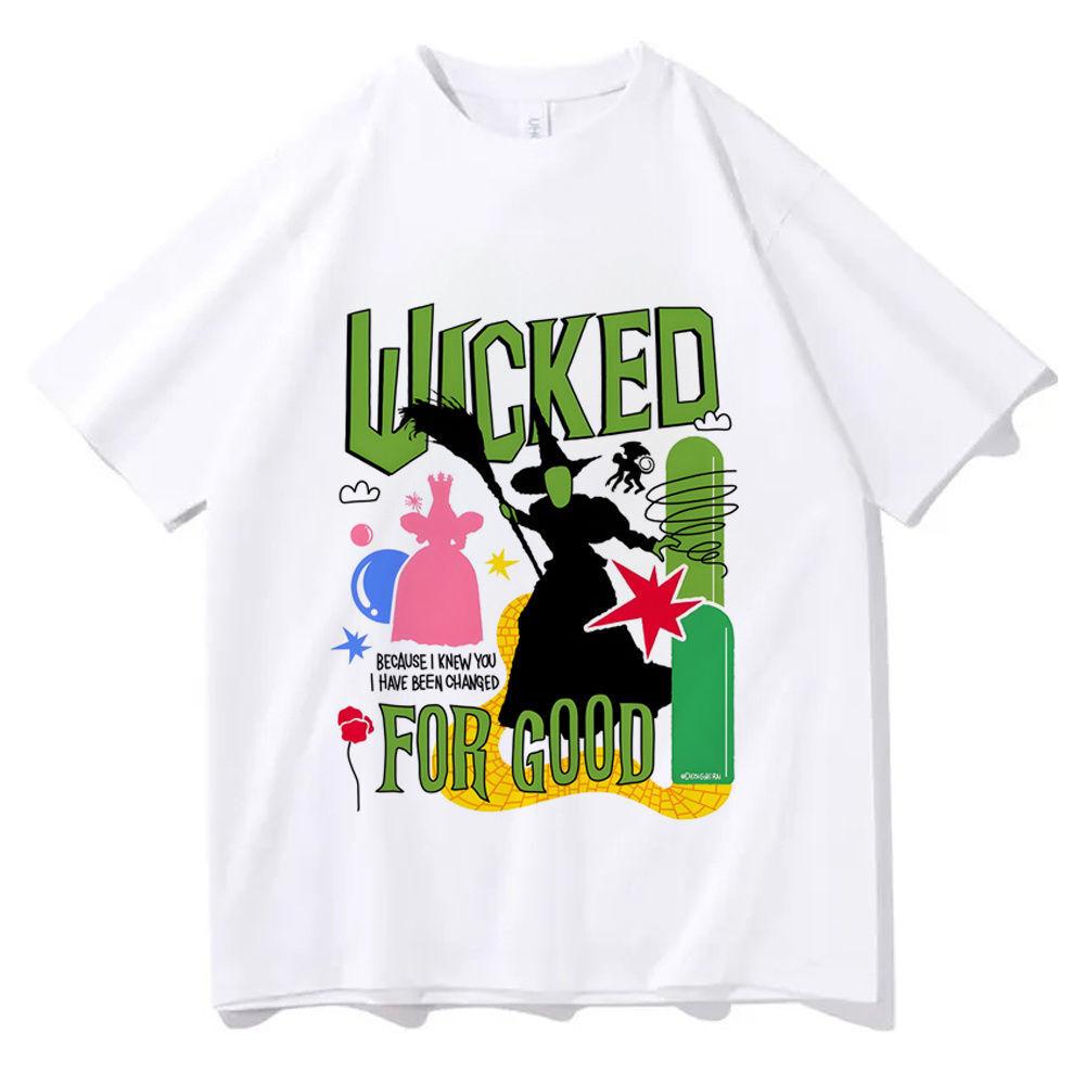 

Wicked Tshirt Female Graphic Y2k Colorful Pastel Gothic Korean Clothes Shirt Punk Breathable Colorful 2000s Grunge Classic Tops 4XL