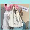 Adorable Cartoon Canvas Tote Bag For Girls With Cute Rabbit Shoulder Bag Design