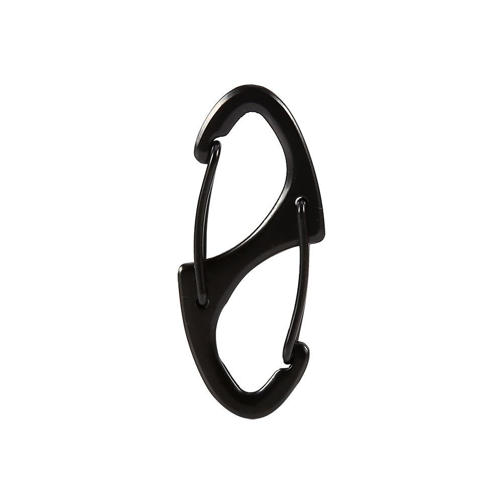 5PCS Alloy Metal Electroplate Camping Carabiner Keychain Quick Release Clip Key  (black)