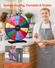 VEVOR 610 mm Spinning Prize Wheel, 14 Slots Spinning Wheel with Stand, Tabletop Win Fortune Roulette with a Dry Erase and 2 Markers, 6 Colors