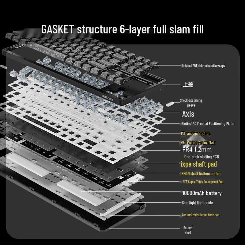 AUSDOM H87 Tri-Mode Mechanical Keyboard