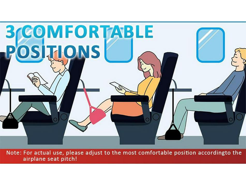 Portable Travel Foot Hammock for Airplane, Office, and High-Speed Rail