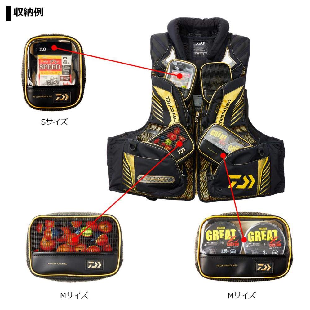 Daiwa MG Clear Pouch 10 x 15 x 4 cm (A) Medium, Black,