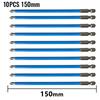 10PCS 150mm 1/4 Hex Shank Fits Magnetic PH2 Long Reach Electric Screwdriver Bits