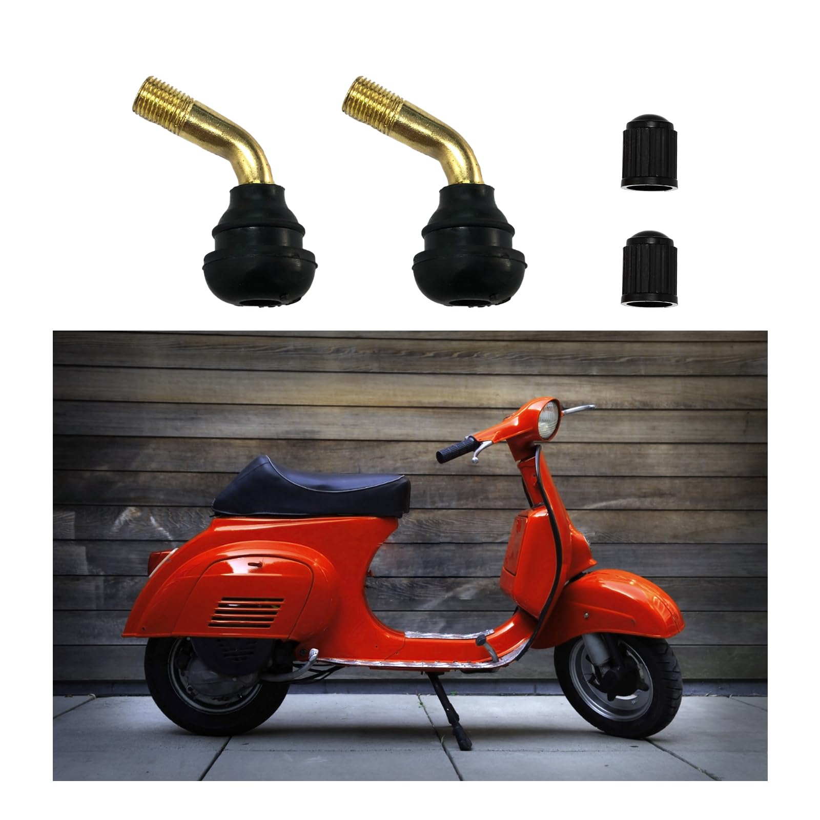 

Ziciner PVR40 Valve Stems 2pcs 135 Degree Angle Snap-in Tube Tire Valve Stem Brass PVR40 чёрный