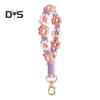 Boho Macrame Phone Wrist Strap Hand-Woven Cell Phone Lanyard Keychain Wristlet Charm Anti-Loss Phone Chain for Women Girls