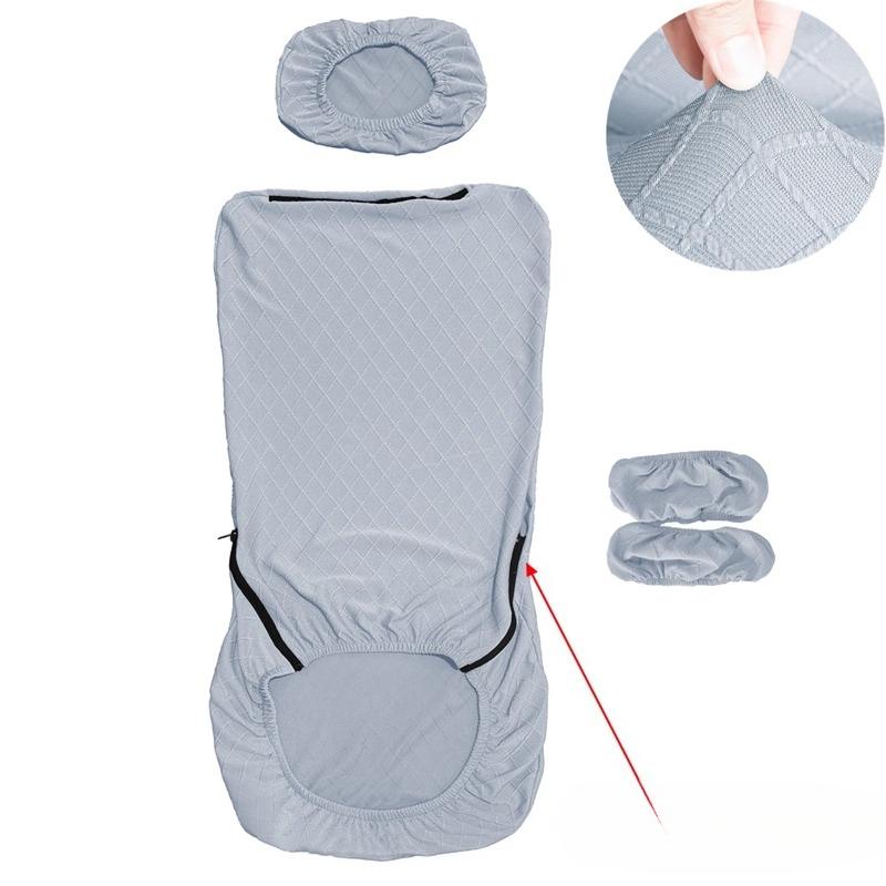 3Pcs/Set Computer Swivel Chair Cover Universal Ergonomic Game Chair Cover with Headrest Armrest Cover for Office Home