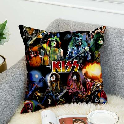 KISS Rock & Roll All Nite כיסוי כרית פוליאסטר דקורטיבי כיסוי כרית כיסוי כרית בסגנון-2