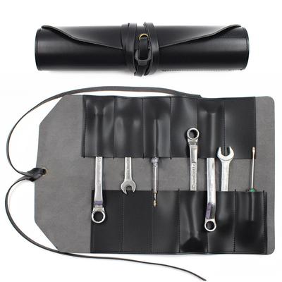 Organizador Enrollable Multiusos de Cuero Bolsas Enrollables para Herramientas de Gran Capacidad Bolsa Organizadora para Almacenamiento de Hombres Rollo para Almacenamiento de Herramientas Llaves
