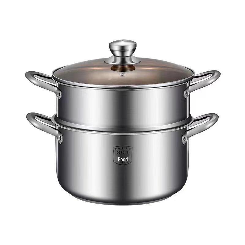 Lilang 24CM Thickened Stainless Steel Steamer Pot