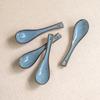 Creative Star Blue Ceramic Spoon Spoon Drinking Spoon Household Small Spoon Tableware Porridge Spoon Dessert Spoon Hotel Dining Spoon