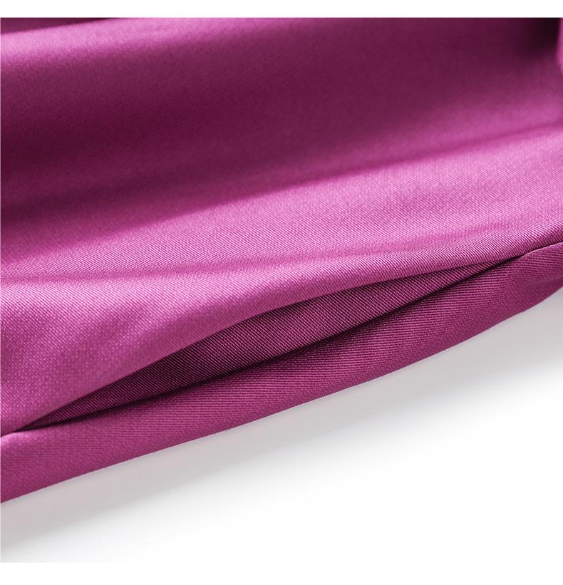 French Chic Light Luxury Waist-Slimming Dress - Imitation Silk Wool with Diamond Detail