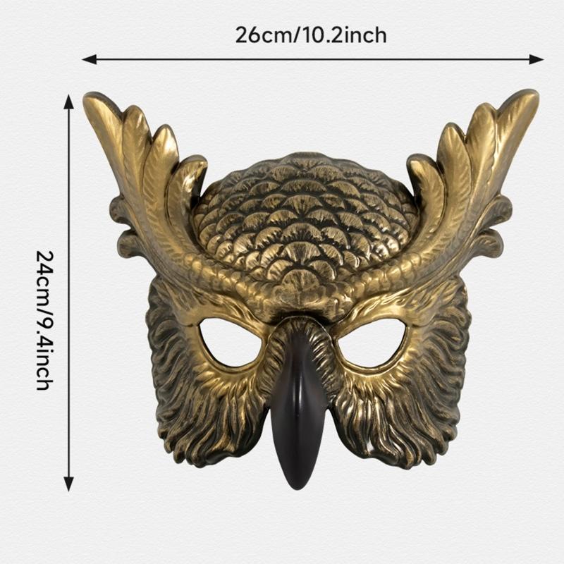 Masquerade Mask Owl Mask Bird Mask Beak Feather Half Face Mask Halloween Cosplay Costume Costume Mask for Mardi Gras