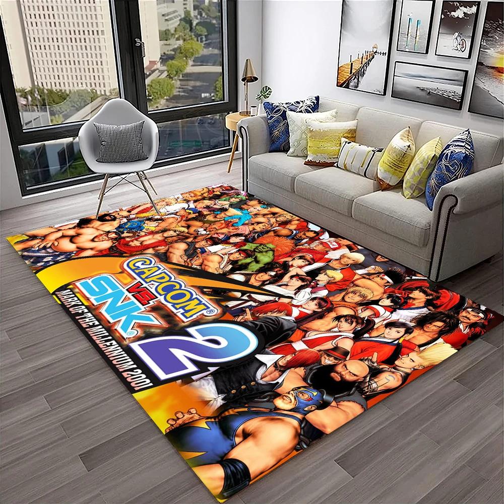 3D Retro Game King of Fighters Gamer Carpet Rug for Home Living Room Bedroom Sofa Doormat Decor,kids Area Rug Non-slip Floor Mat