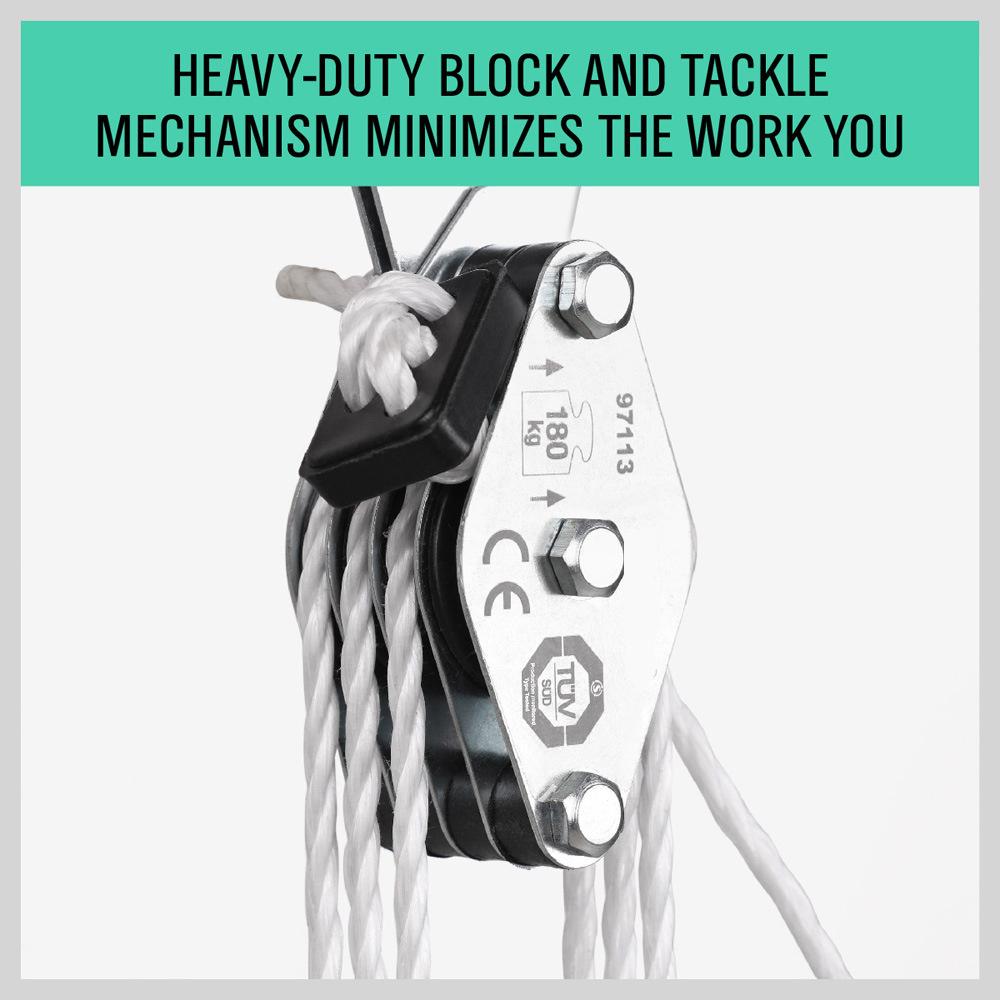 Sada nákladových zvedacích lan Naviják Kladka Stahovák Max 180kg /3M Zvedací výška