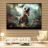 Dinosaur jungle background banner, suitable for prehistoric themed parties and celebrations, indoor and outdoor use
