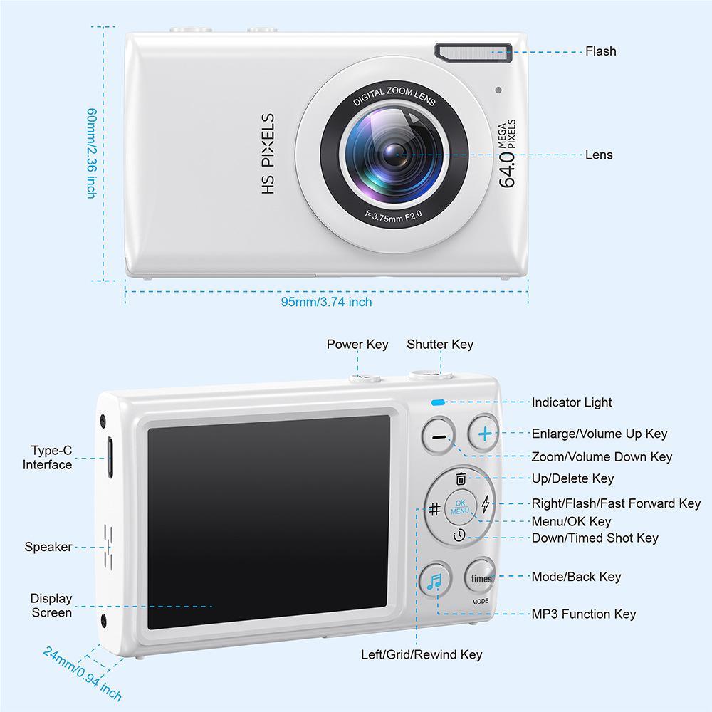 Retro Selfie Travel Camera: Entry-Level Mirrorless for Students