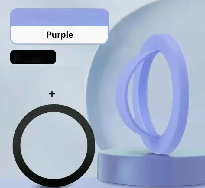 

Magnetic Phone Ring Removable Waterproof Liquid Silicone Magnetic Phone Ring Holder Grip Attachment for iPhone & Android Cases фіолетовий