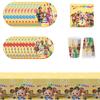 51pcs Cocomelon Party Supplies Set Include Plates, Napkins, Cups, a Tablecloth