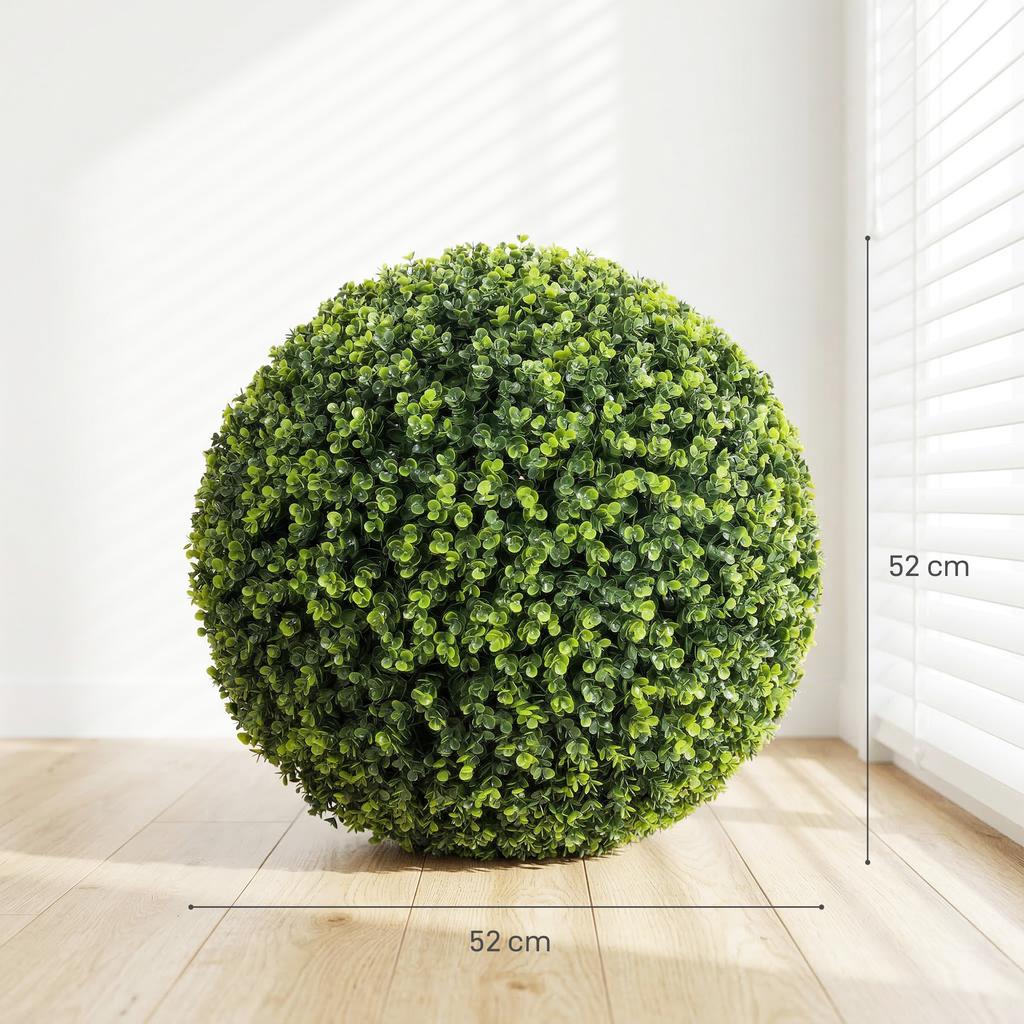 52 Cm Artificial Eucalyptus Balls In a Set of 2, UV-Resistant Decorative Plants with 1086 Leaves for Indoor and Outdoor