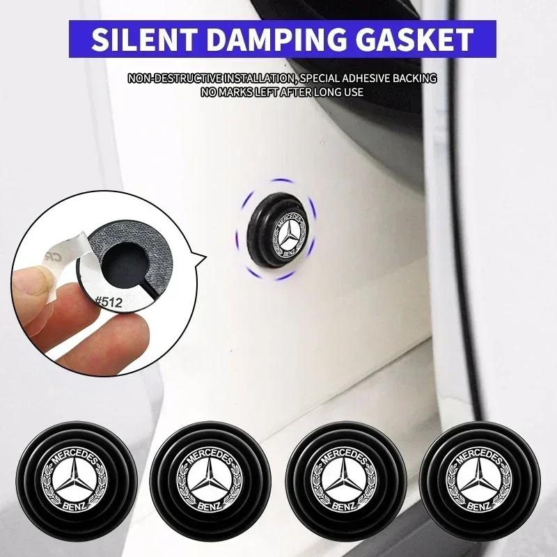 2026 Hot 1/2/4PCS Car Door Shockproof Pad Anti-collision Silicone Sticker For Mercedes Benz B/C/E/S Class A Class C200L GLC GLE CLA