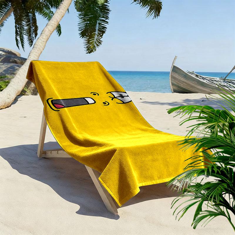 Larva Print Beach Towel, Large Soft Quick Dry Towel for Beach Camping Swimming