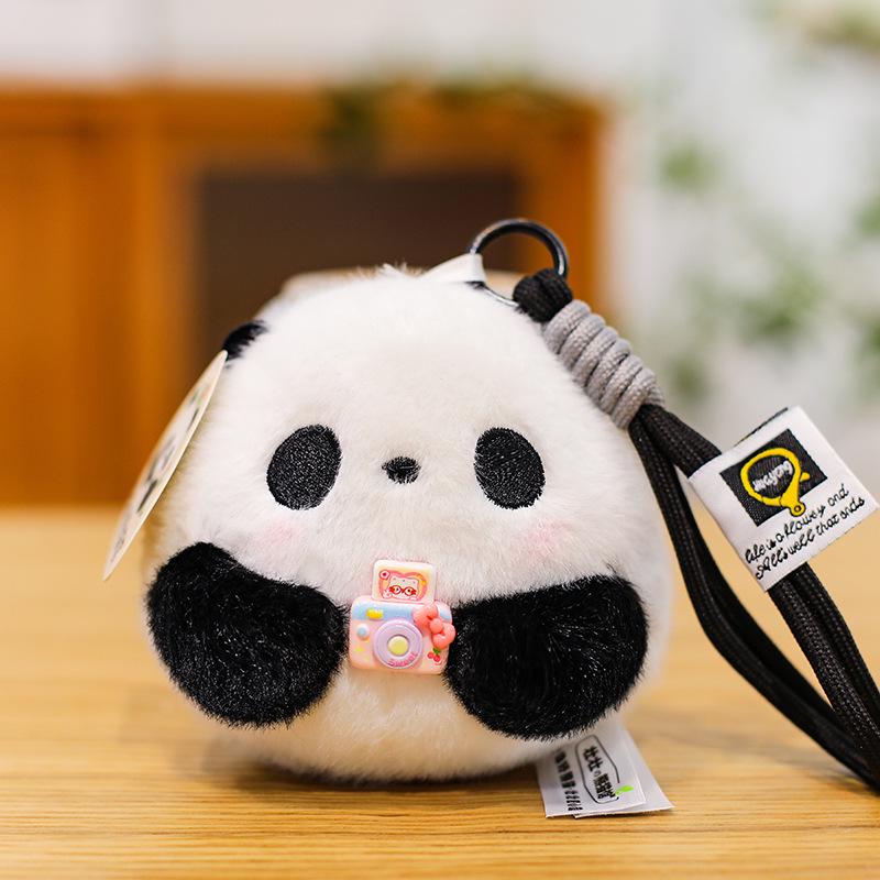 Cute Panda Plush Toy Keychain - Multi-Style Backpack Accessory and Gift