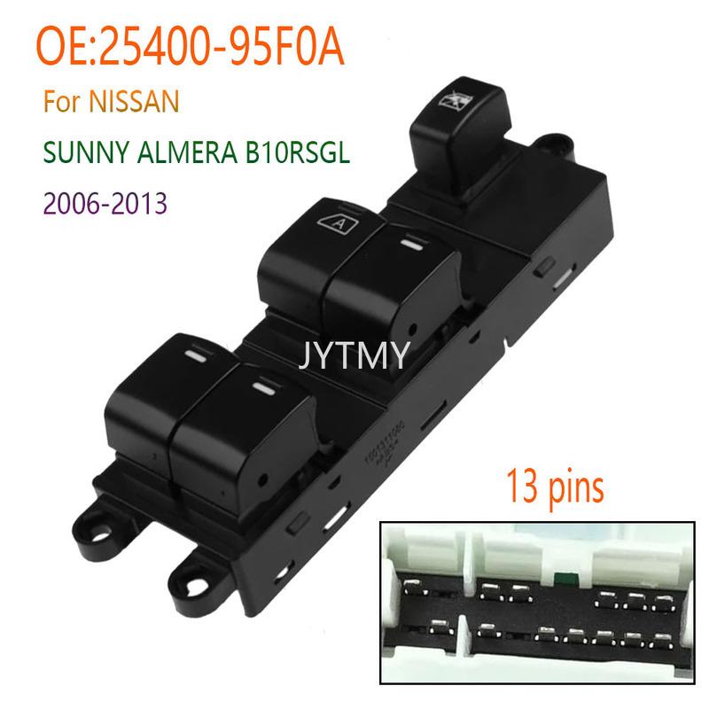 

Front Left LHD Electric Window Control Switch Button for Nissan Sunny Almera 2006 2007 2008 2009 2010 2011 2012 Car Accessories