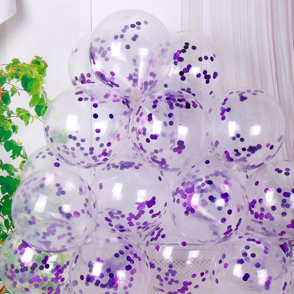 10pcs 10 Inch Purple Metal and 10pcs 12 Inch Purple Sequin Balloons for Birthday and Wedding Party Decorations 5