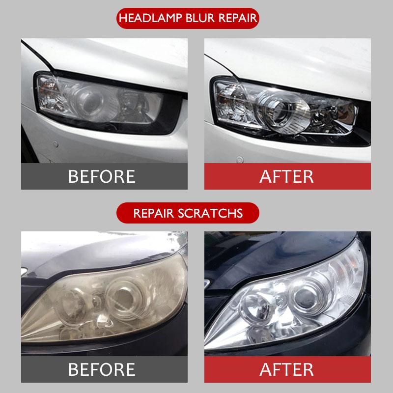 Car Headlight Restoration Polishing Kits Headlamp Scratch Remover Repair Cleaning Paste Remove Oxidation Headlight Polish Liquid