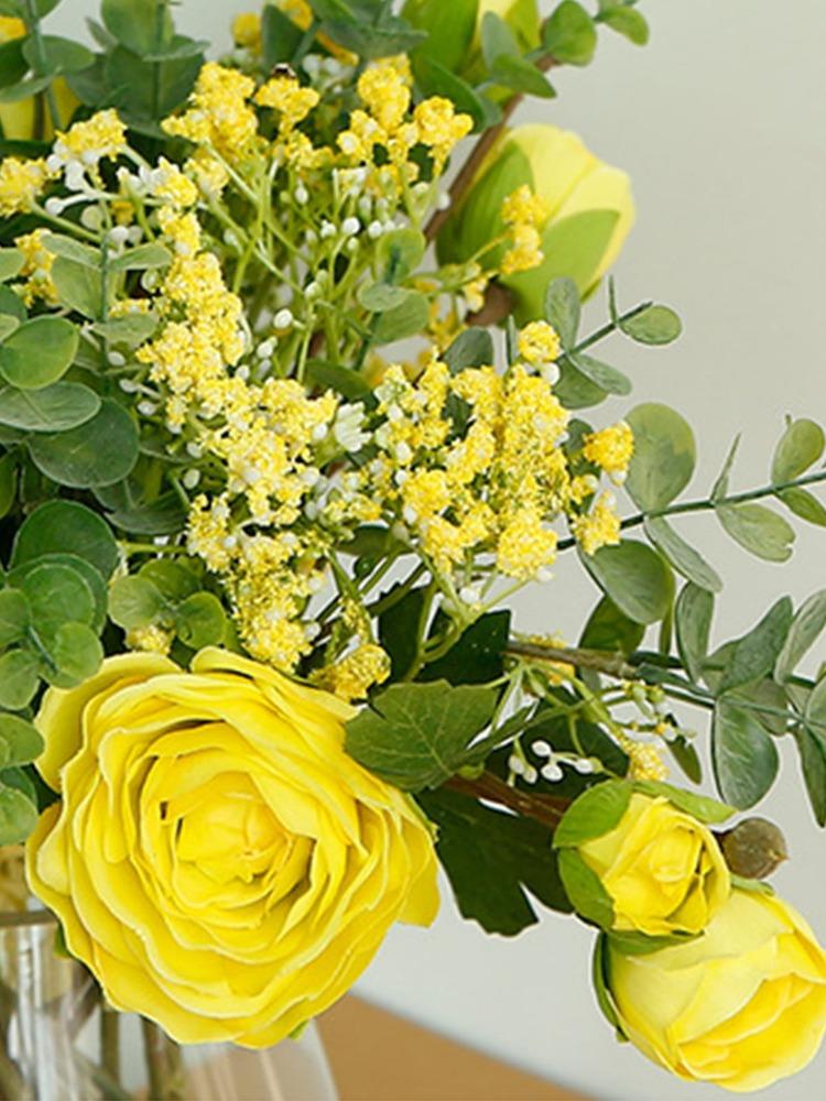 1 Bunch Silk Artificial Flower Artificial Gypsophila Peony Flower for Party Outdoor Wedding Table Living Room Decoration