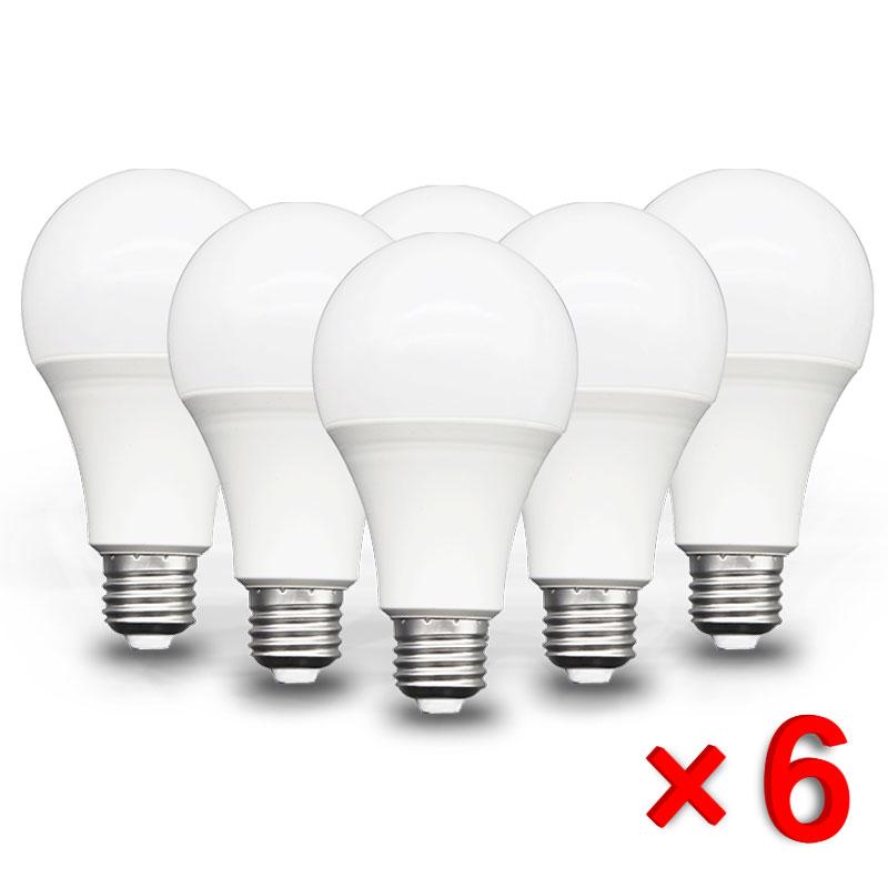 6pcs/lot E27 LED Bulb AC 220V SMD2835 3W 6W 9W 12W 15W 18W 20WLED Lamp Saving Cold Warm White Led Bulbs for Outdoor Light