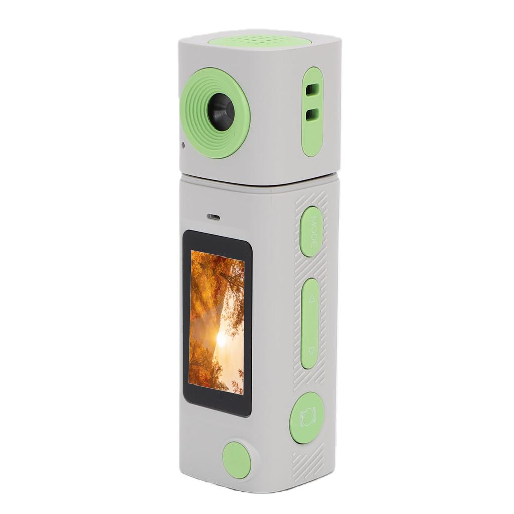 2K Keychain Digital Camera 230 degrees Rotatable Lens Type C Wearable Teens Camera with 0.96 Inch Screen for Travel