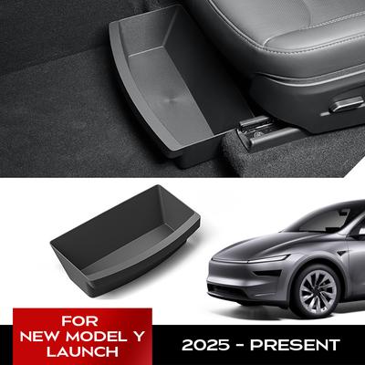 For Tesla New Model Y  Launch Juniper Front Seats Under Seat Drawer Tpe Storage Box