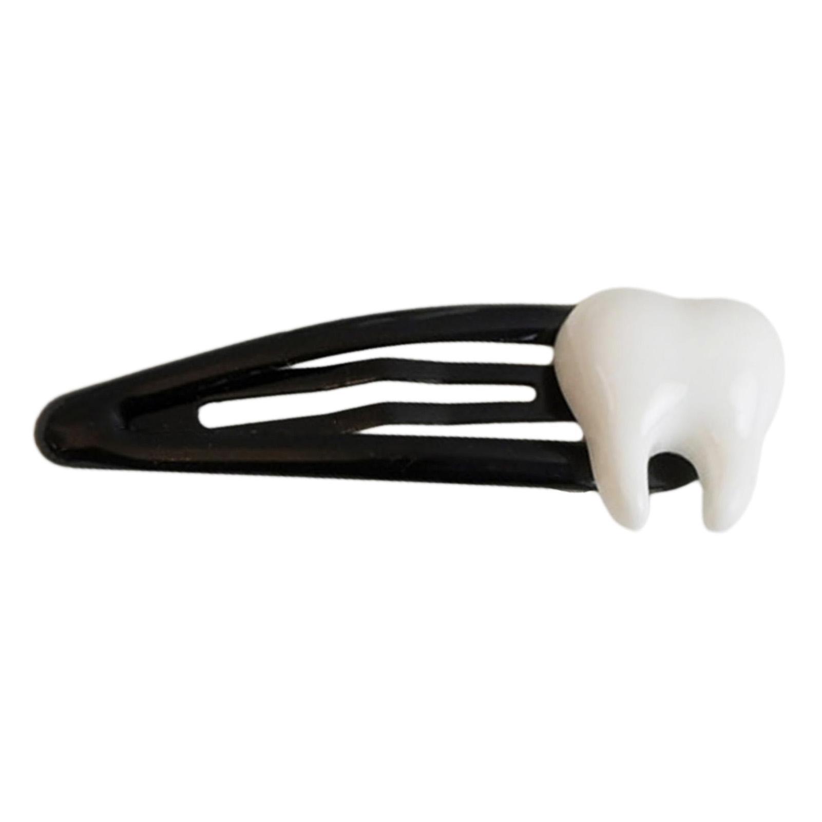 Cute Teeth Design Hair Bangs Clips BB Side Hair Grab Clips Bangs Clips Hair Accessories for Girls Women чёрный
