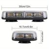 48LED Roof Top LED Strobe Lights Emergency Safety Warning Light Bar with Magnetic Base 12-24V for Car SUV Trucks  Trailer Jeep