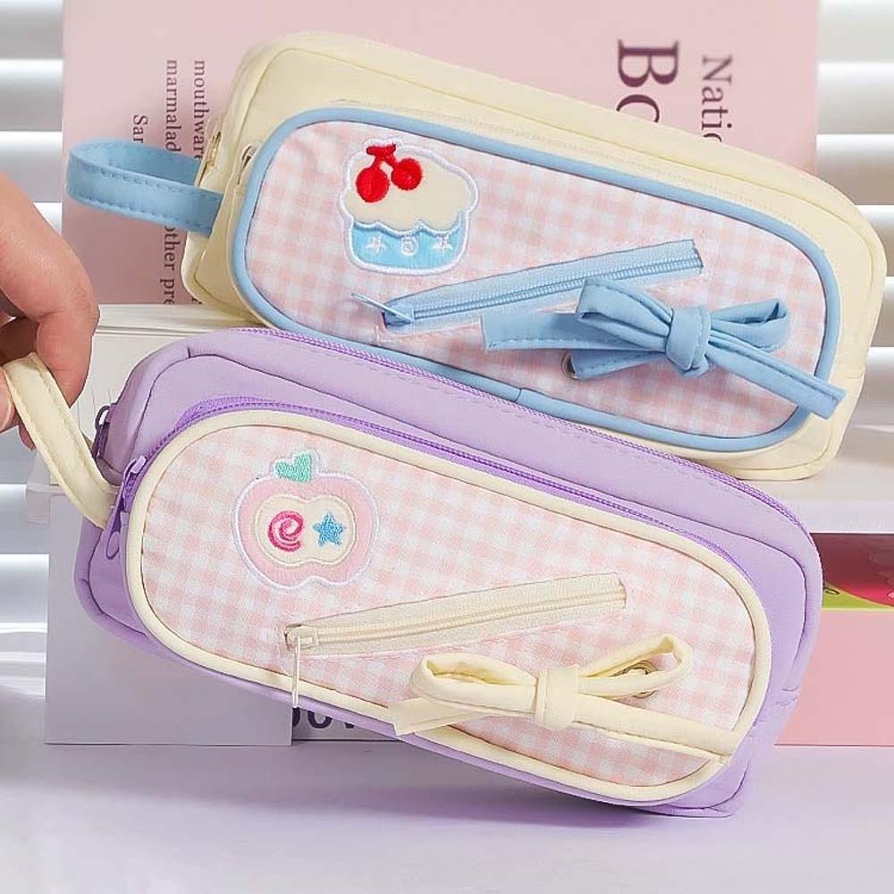 Handliches Koreanisches Obst-Federmäppchen Obst Kirschkuchen-Druck Stiftebeutel Federmäppchen Schüler