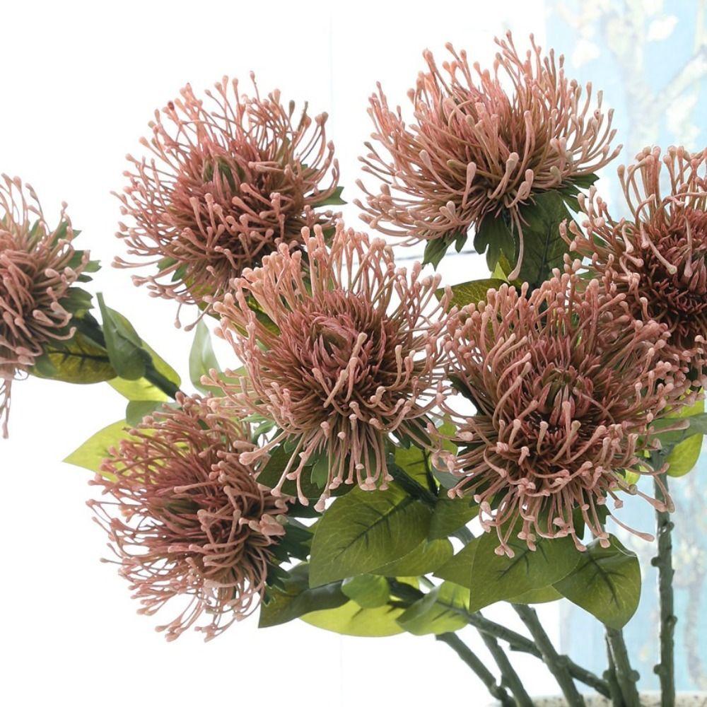 Moisturizing Film Feel Faux Flower Stems Artificial Plastic Chrysanthemum Home Decor