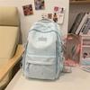 Rucsac din Nylon cu Imprimeu Fundițe Drăguțe pentru Fete Geantă Școlară cu Capacitate Mare Rucsac Student cu Buzunare Multiple