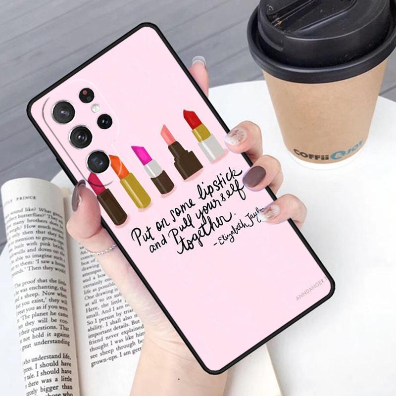 Lipstick Love Fashion phone case Cover For Samsung Galaxy S24 S25 Ultra S21 S22 Ultra S10E Note 10 Plus Note 20 FE S23
