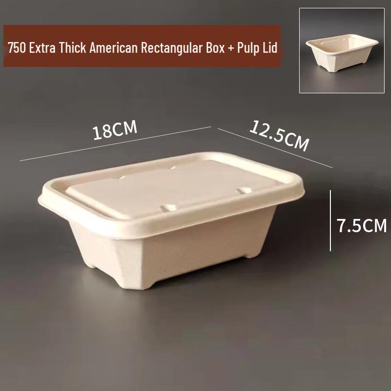 Disposable Takeout Food Container with Paper Lid
