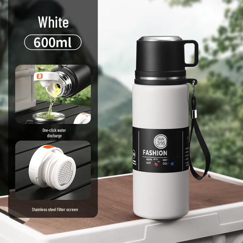 Stainless Steel Insulated Thermos for Men & Women - Large Capacity, Portable Travel Water Kettle